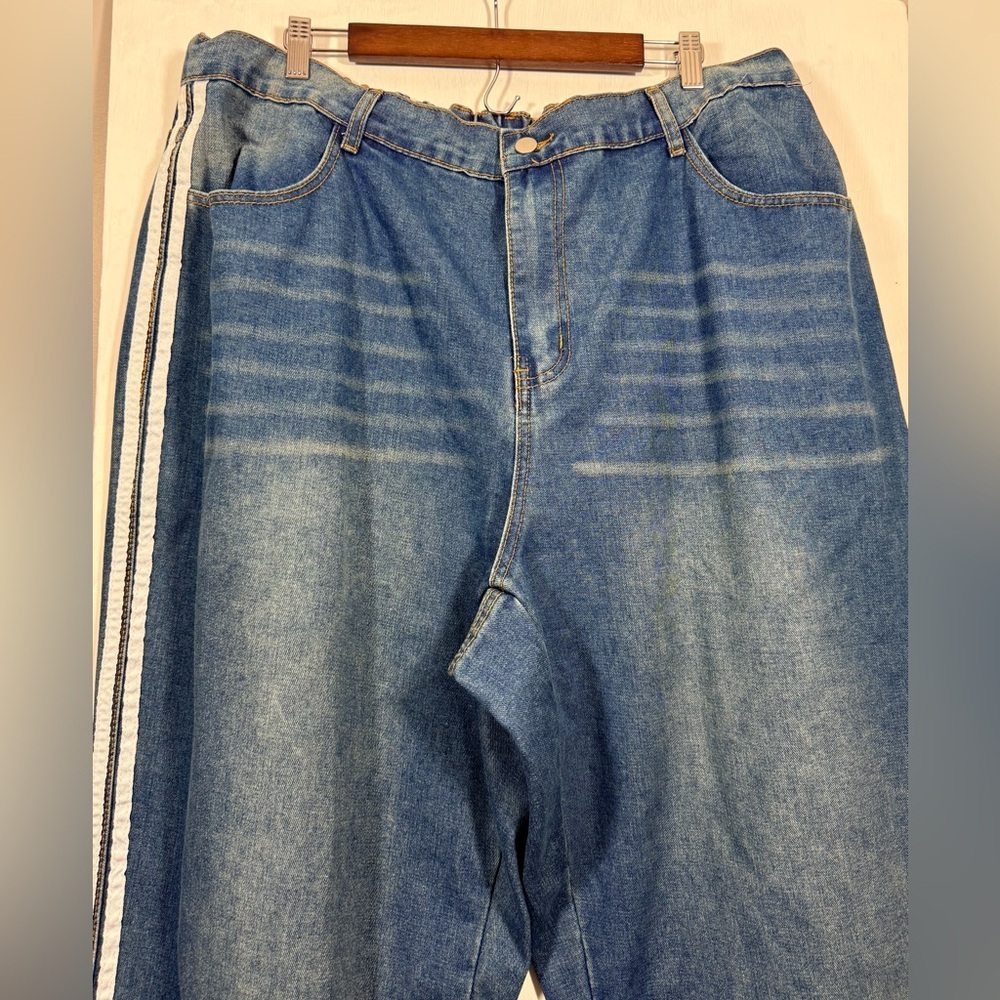 SHEIN Women’s Blue Flare & Wide Leg Jeans Size 4XL - Picture 2 of 15